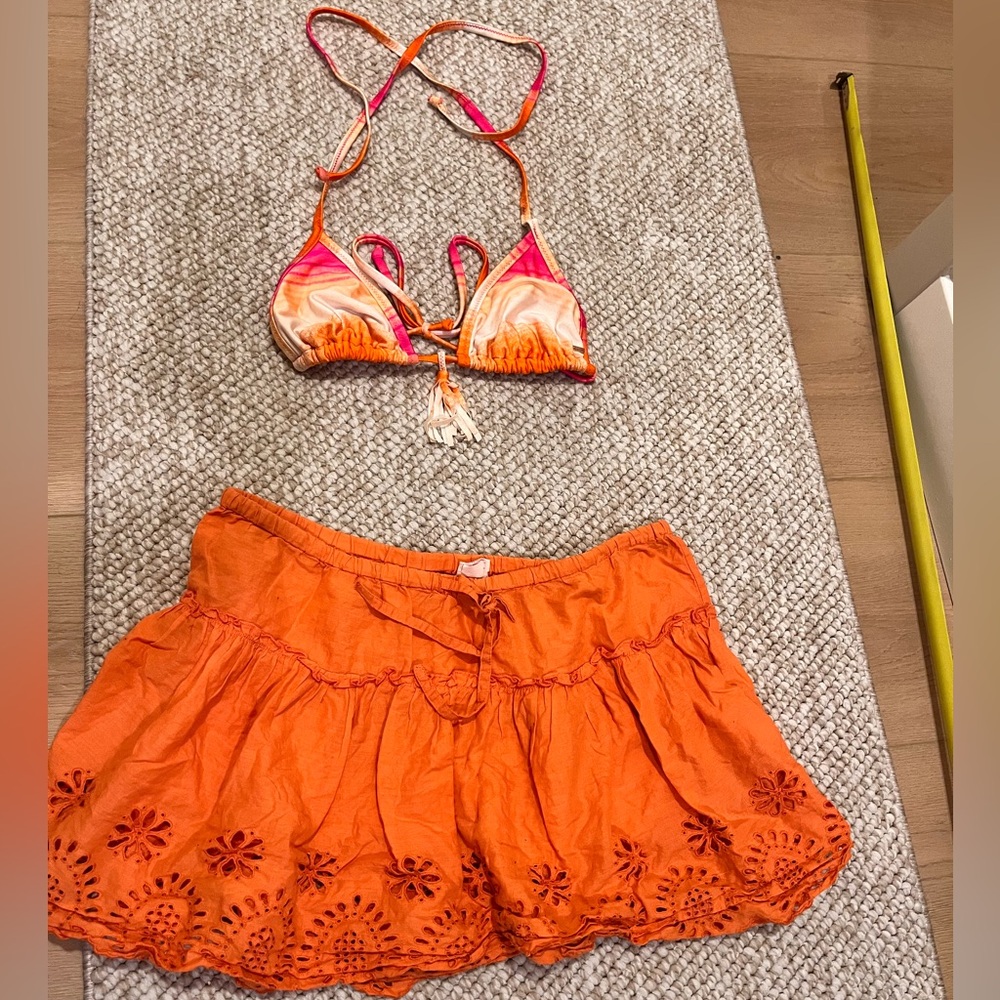 Roxy Pink and Orange Bikini Set